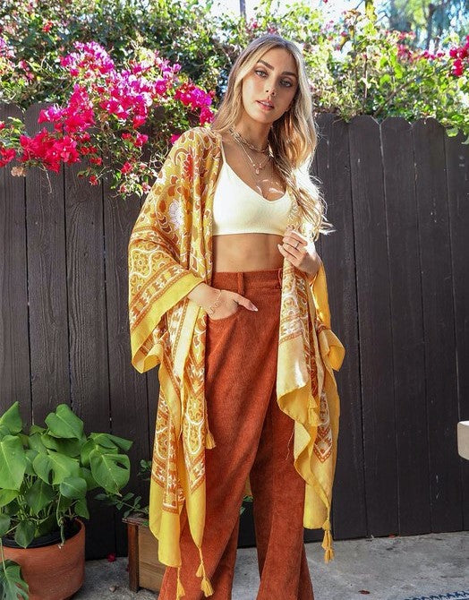 Touch of Morroco Tapestry Tassel Kimono